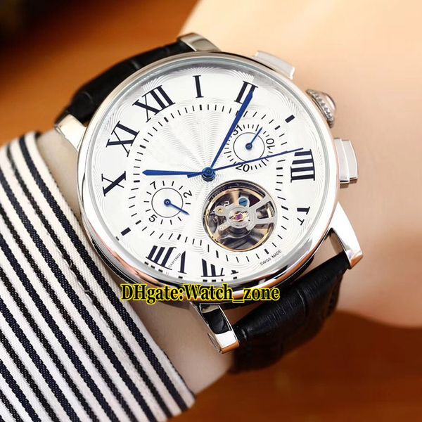new rotonde de white dial tourbillon automatic mens watch 7 color 316l steel case leather strap gents business watches, Slivery;brown
new rotonde de white dial tourbillon automatic mens watch 7 color 316l steel case leather strap gents business watches, Slivery;brown