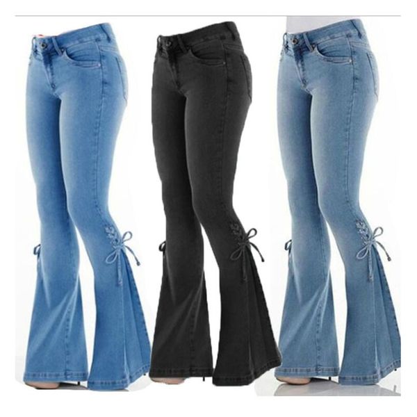 jeans woman summer fashion mid-rise belt denim trousers stretch jeans feminina flare pants robe femme, Blue
jeans woman summer fashion mid-rise belt denim trousers stretch jeans feminina flare pants robe femme, Blue