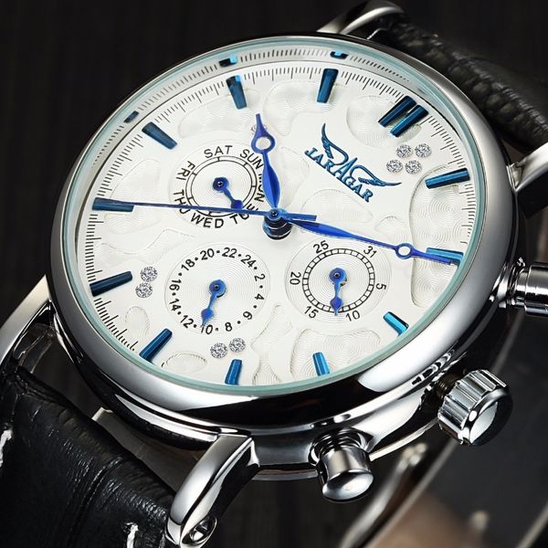 2018 jaragar elegant design genuine leather strap men mechanical wrist watch mens watches luxury men automatic clock j190706, Slivery;brown
2018 jaragar elegant design genuine leather strap men mechanical wrist watch mens watches luxury men automatic clock j190706, Slivery;brown