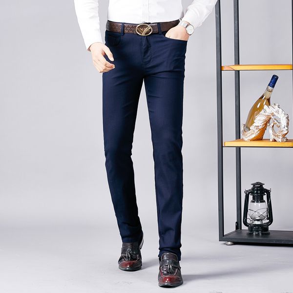 male leisure time pants business affairs directly elastic force five pocket money male trousers true brand jeans for men rock revival, Blue
male leisure time pants business affairs directly elastic force five pocket money male trousers true brand jeans for men rock revival, Blue