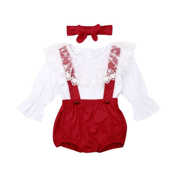 christmas sister matching kid baby girl ruffle dress sleeve lace t shirt +bib pants + bowknot headband outfit, White
christmas sister matching kid baby girl ruffle dress sleeve lace t shirt +bib pants + bowknot headband outfit, White