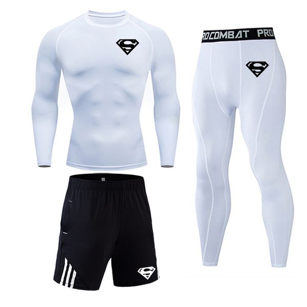 3 pcs/sets mens jogging sets basketball training quick-drying leggings gym t-shirt running tights men compression sportswear set, Black;blue
3 pcs/sets mens jogging sets basketball training quick-drying leggings gym t-shirt running tights men compression sportswear set, Black;blue
