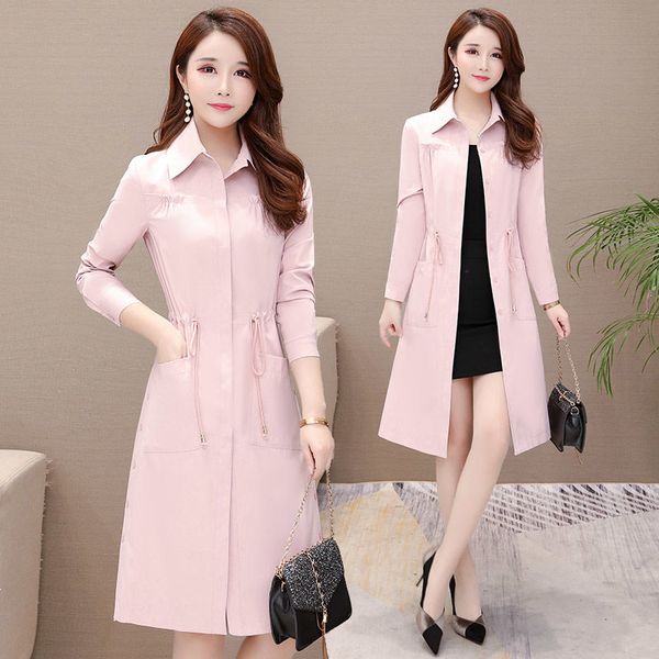 pink dark blue khaki casual women long trench coat 2019 new spring korean style oversize khaki windbreaker female, Tan;black
pink dark blue khaki casual women long trench coat 2019 new spring korean style oversize khaki windbreaker female, Tan;black