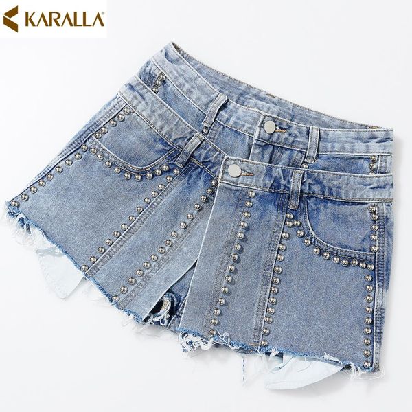 new arrival 2019 summer faux two-piece high-waisted denim shorts fashion women studded beading wide legs shorts c1405, White;black
new arrival 2019 summer faux two-piece high-waisted denim shorts fashion women studded beading wide legs shorts c1405, White;black
