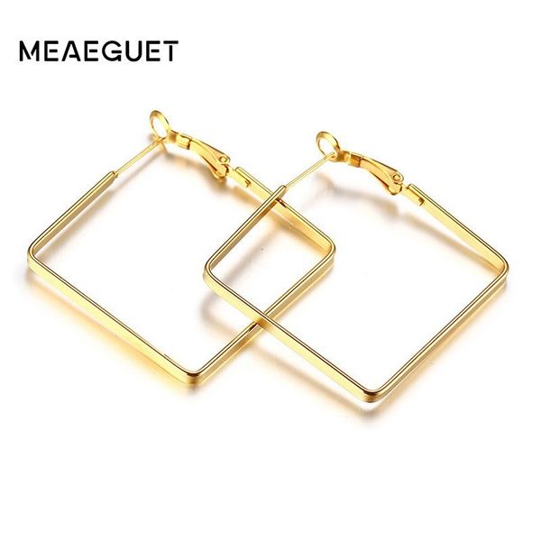 charm women big hoop earring geometric quadrilateral stainles steel female lady gold color accessories, Golden
charm women big hoop earring geometric quadrilateral stainles steel female lady gold color accessories, Golden