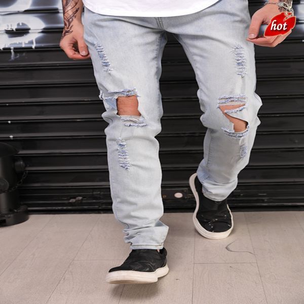 2019 spring summer new fashion casual stretch skinny jeans for men ripped hole hiphop slim fit solid colors pants o8r2, Blue
2019 spring summer new fashion casual stretch skinny jeans for men ripped hole hiphop slim fit solid colors pants o8r2, Blue