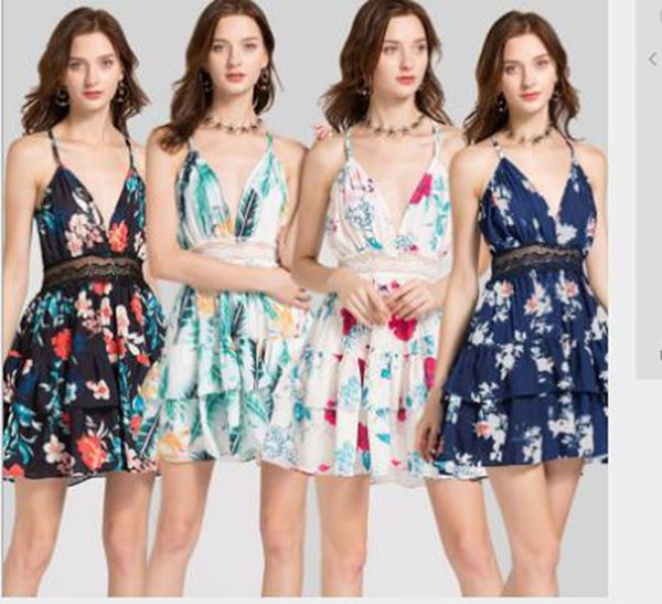 explosion models european and american summer women's new chiffon digital print suspender dress, Black;gray
explosion models european and american summer women's new chiffon digital print suspender dress, Black;gray