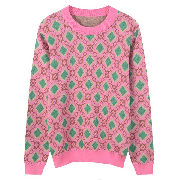 2019 spring fashion knitted sweater retro pink diamond lattice geometric pattern with bright silk undercoat sweater jacket, White;black
2019 spring fashion knitted sweater retro pink diamond lattice geometric pattern with bright silk undercoat sweater jacket, White;black