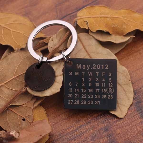 personalized p calendar keychain custom gift engraved date name stainless steel key chain graduation anniversary birthdady, Silver
personalized p calendar keychain custom gift engraved date name stainless steel key chain graduation anniversary birthdady, Silver