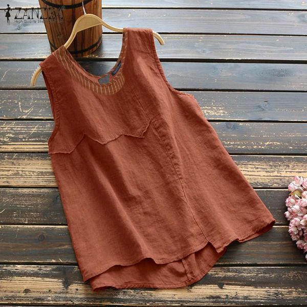 2020 zanzea women sleeveless tank summer vintage cotton linen party blouse casual striped patchwork asymmetrical shirts, White
2020 zanzea women sleeveless tank summer vintage cotton linen party blouse casual striped patchwork asymmetrical shirts, White