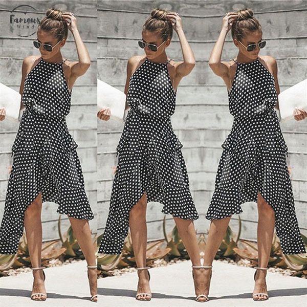 2020 summer women lady wrap dress polka dot v neck party beach dresses halter sleeveless high waisted ruffle sundress, Black;gray
2020 summer women lady wrap dress polka dot v neck party beach dresses halter sleeveless high waisted ruffle sundress, Black;gray