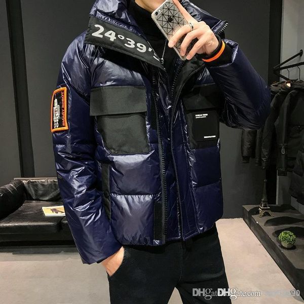 зима 19 новый пуховик для мужчин утолщенной теплой корейской версии тенденции мужской яркий пиджак популярный логотип рабочей куртки m, Black
зима 19 новый пуховик для мужчин утолщенной теплой корейской версии тенденции мужской яркий пиджак популярный логотип рабочей куртки m, Black