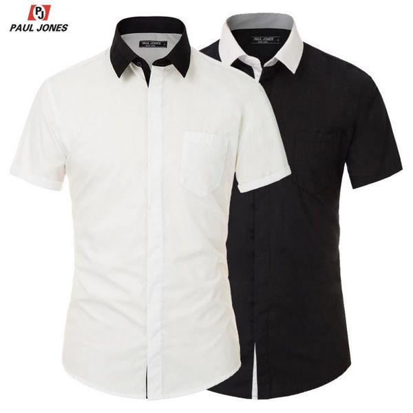 jones short sleeve dress shirt men contrast collar button placket curved hem shirt summer slim fit business shirts man, White;black
jones short sleeve dress shirt men contrast collar button placket curved hem shirt summer slim fit business shirts man, White;black