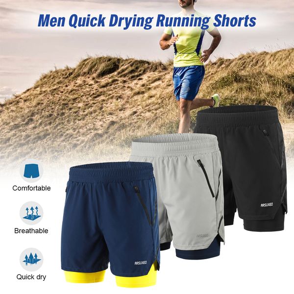 men's 2 in 1 running shorts quick drying training exercise active training exercise jogging marathon cycling sports shorts, Black;blue
men's 2 in 1 running shorts quick drying training exercise active training exercise jogging marathon cycling sports shorts, Black;blue