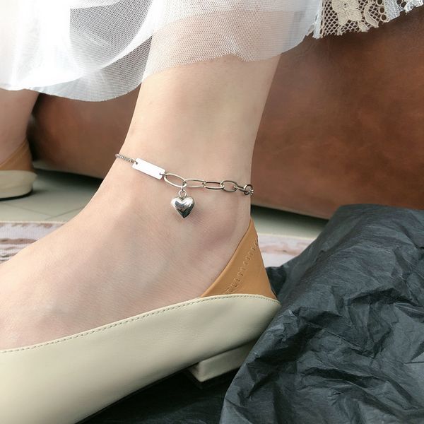 heart pendant anklet 925 sterling silver bare foot chain box asymmetric metal chain for women elegant fashion jewelry 925 silver, Red;blue
heart pendant anklet 925 sterling silver bare foot chain box asymmetric metal chain for women elegant fashion jewelry 925 silver, Red;blue