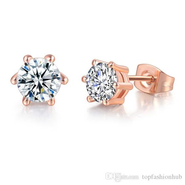six-claw crown earrings stud zircon rose gold earrings rose gold white gold color copper earrings simple and fashion
six-claw crown earrings stud zircon rose gold earrings rose gold white gold color copper earrings simple and fashion