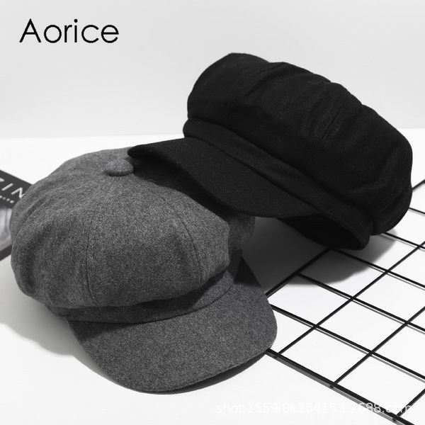 aorice cf9101 autumn and winter retro octagonal hat solid color painter cap cap winter woolen baseball newspaperboy hat, Blue;gray
aorice cf9101 autumn and winter retro octagonal hat solid color painter cap cap winter woolen baseball newspaperboy hat, Blue;gray