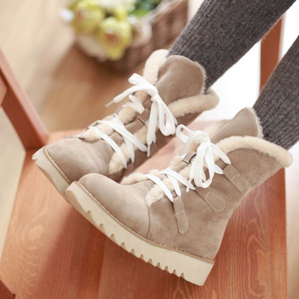 women winter warm boots fleece boots women's fashion casual winter warm short ankle lace up wedges shoes botas mujer#g3, Black
women winter warm boots fleece boots women's fashion casual winter warm short ankle lace up wedges shoes botas mujer#g3, Black