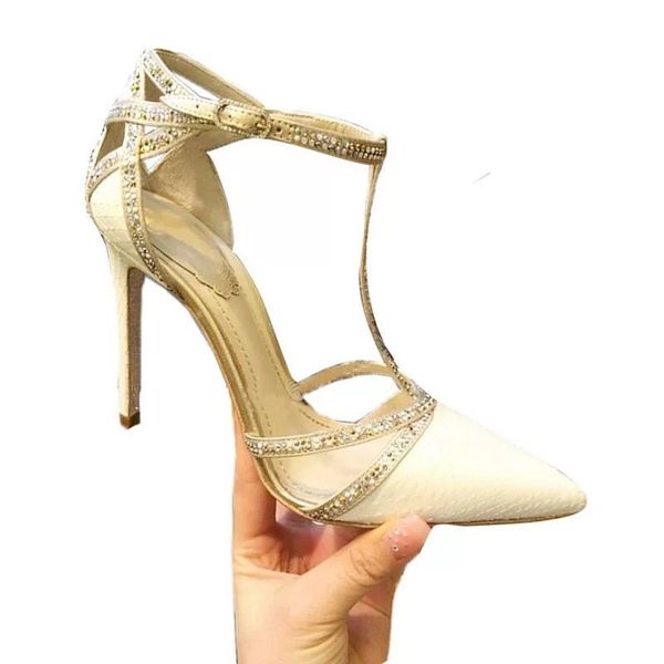 2020 elegant genuine leather sandals wedding shoes woman high heel crystal women shoes pointed toe party ladies, Black
2020 elegant genuine leather sandals wedding shoes woman high heel crystal women shoes pointed toe party ladies, Black