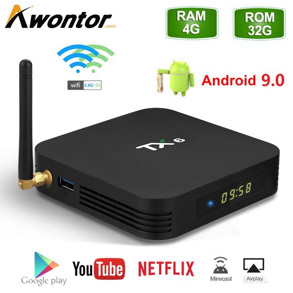Коробка TV Андроида TX6 9.0 с Allwinner Н6 четырехъядерный 4 ГБ 64 ГБ потокового медиа-плеер 2.4 Г 5 г двойной WiFi
Коробка TV Андроида TX6 9.0 с Allwinner Н6 четырехъядерный 4 ГБ 64 ГБ потокового медиа-плеер 2.4 Г 5 г двойной WiFi