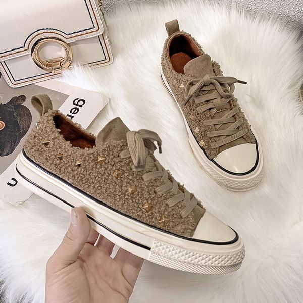 winter shoes women autumn all-match casual female sneakers rivets studs flats 2019 fashion women's round toe cross fall new, Black
winter shoes women autumn all-match casual female sneakers rivets studs flats 2019 fashion women's round toe cross fall new, Black