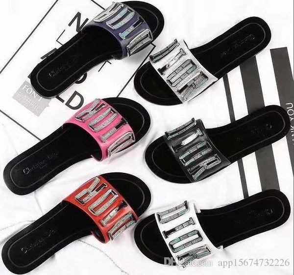 

2018 модные женские сандалии тапочки для женщин с коробкой Hot Luxury Designer с цветочным п