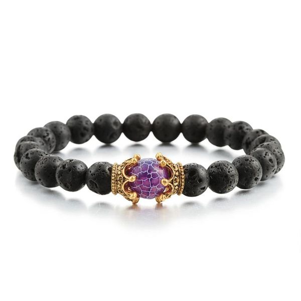 dropshipping classic gold crown natural stone rock lava bead distance men bracelets bangles women armband yoga jewelry 12 colors, Black
dropshipping classic gold crown natural stone rock lava bead distance men bracelets bangles women armband yoga jewelry 12 colors, Black