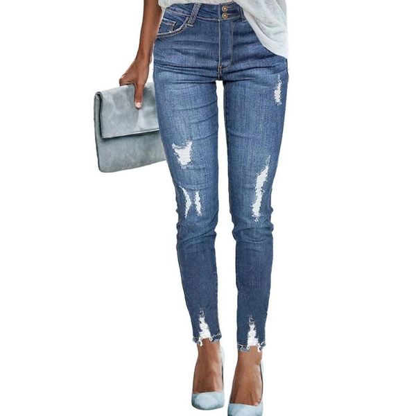 new mid waist skinny jeans women vintage distressed denim pants holes destroyed pencil pants casual trousers summer ripped jeans, Blue
new mid waist skinny jeans women vintage distressed denim pants holes destroyed pencil pants casual trousers summer ripped jeans, Blue