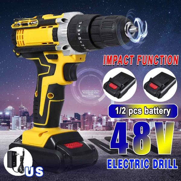 3 in 1 cordless electric impact drill screwdriver 48v 2 speed driver rechargeable 13000mah with 2 li-ion battery
3 in 1 cordless electric impact drill screwdriver 48v 2 speed driver rechargeable 13000mah with 2 li-ion battery