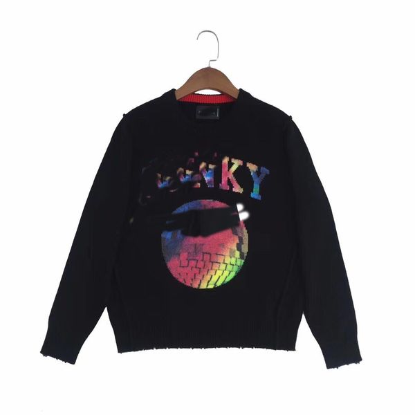 women sweater 2019 autumn / winter round neck multicolored disco ball rate women cashmere sweater, White;black
women sweater 2019 autumn / winter round neck multicolored disco ball rate women cashmere sweater, White;black
