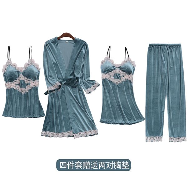 winter pajamas sets for women velvet bathrobe pants nightdress pyjamas robe sleepwear pijamas home clothes, Black;red
winter pajamas sets for women velvet bathrobe pants nightdress pyjamas robe sleepwear pijamas home clothes, Black;red