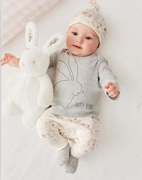 3pcs cute bunny newborn baby boy girl bodysuit hat t-shirt pants baby cotton casual outfits clothes sets, Pink;blue
3pcs cute bunny newborn baby boy girl bodysuit hat t-shirt pants baby cotton casual outfits clothes sets, Pink;blue
