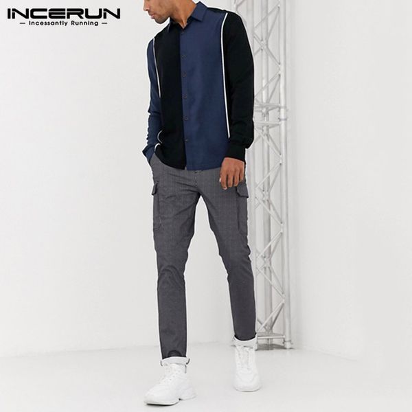 incerun fashion men patchwork long sleeve lapel business casual shirt street trend joker comfort slim fitness button mens blouse, White;black
incerun fashion men patchwork long sleeve lapel business casual shirt street trend joker comfort slim fitness button mens blouse, White;black