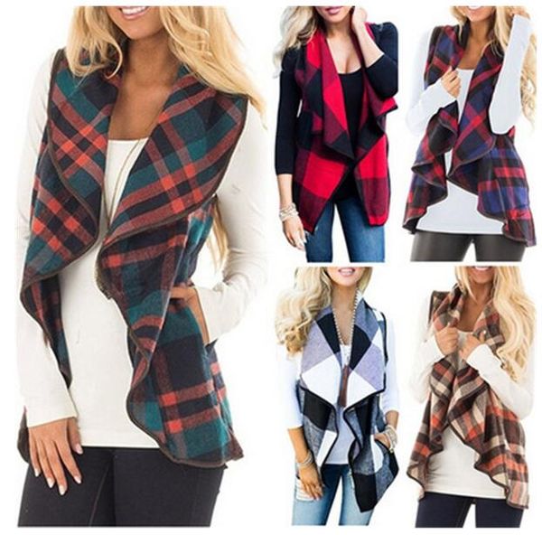 women's sleeveless jacket womens vest plaid sleeveless lapel open front cardigan sherpa jackets pockets, White
women's sleeveless jacket womens vest plaid sleeveless lapel open front cardigan sherpa jackets pockets, White