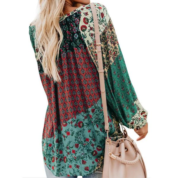 2020 new womens and blouses fashion long sleeve vintage floral shirts blouses autumn casual loose v-neck shirt chemise, White
2020 new womens and blouses fashion long sleeve vintage floral shirts blouses autumn casual loose v-neck shirt chemise, White
