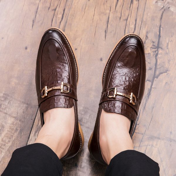 ther shoes pointed toe wedding dress loafers shoes business mens formal vestito elegante uomo shoe, Black 
ther shoes pointed toe wedding dress loafers shoes business mens formal vestito elegante uomo shoe, Black