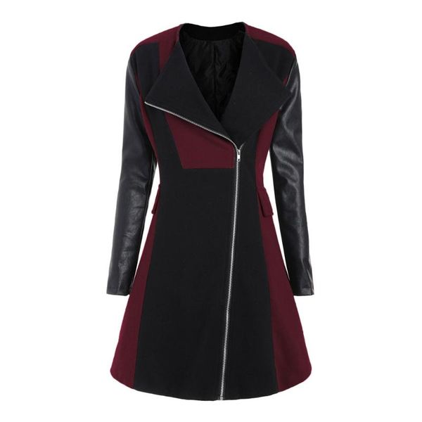 wipalo fall winter plus size women jacket turn down collar long sleeve outwear contrast color patchwork zipper pocket warm coats, Black;brown
wipalo fall winter plus size women jacket turn down collar long sleeve outwear contrast color patchwork zipper pocket warm coats, Black;brown