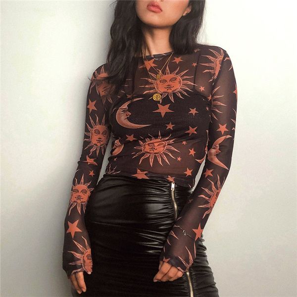 sun moon printed transparent mesh t-shirt women o-neck long sleeve slim basic casual female 2020 spring new, White
sun moon printed transparent mesh t-shirt women o-neck long sleeve slim basic casual female 2020 spring new, White