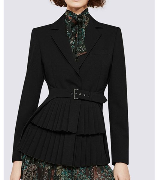 2018 new autumn winter pleated women long blazers fashion single breasted sashes slim blazer long sleeve female, White;black
2018 new autumn winter pleated women long blazers fashion single breasted sashes slim blazer long sleeve female, White;black