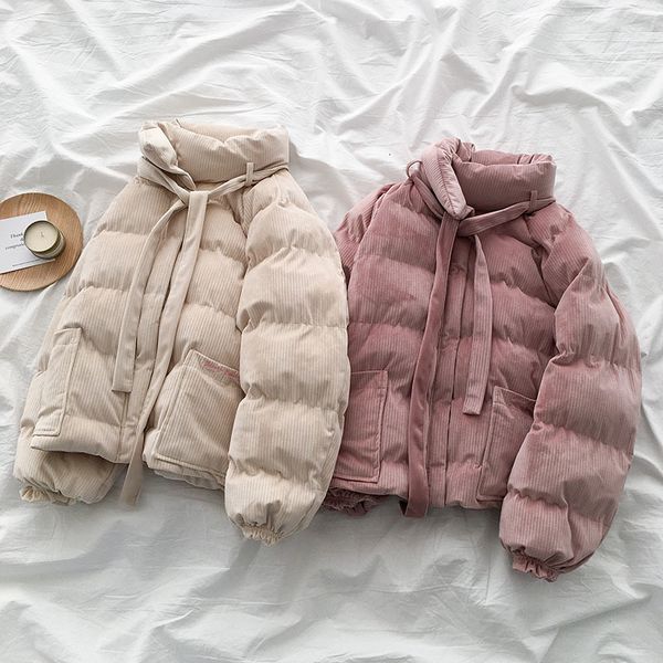 corduroy vintage winter coat women casual stand collar long sleeve pink apricot thickening parka female fashion korean, Black
corduroy vintage winter coat women casual stand collar long sleeve pink apricot thickening parka female fashion korean, Black