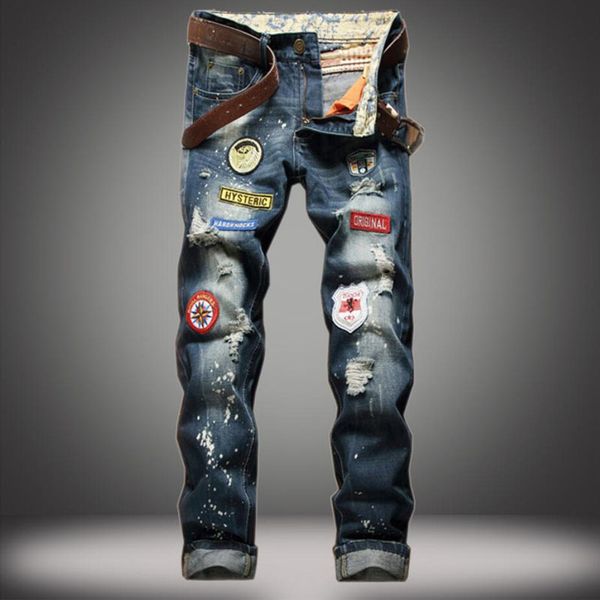 fashion men skinny jeans frayed jeans denim pant slim fit pant long long trouser men ripped, Blue
fashion men skinny jeans frayed jeans denim pant slim fit pant long long trouser men ripped, Blue
