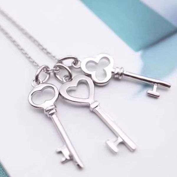 new trendy s925 sterling silver fashion brand jewelry three keys pendant necklaces for women birthday valentine gift
new trendy s925 sterling silver fashion brand jewelry three keys pendant necklaces for women birthday valentine gift