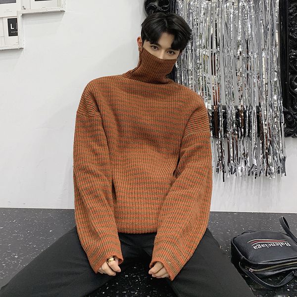 2019 winter men's oversize coats in warm cashmere pullover casual sweater brand long sleeve loose knitting woolen sweaters -2xl, White;black 
2019 winter men's oversize coats in warm cashmere pullover casual sweater brand long sleeve loose knitting woolen sweaters -2xl, White;black