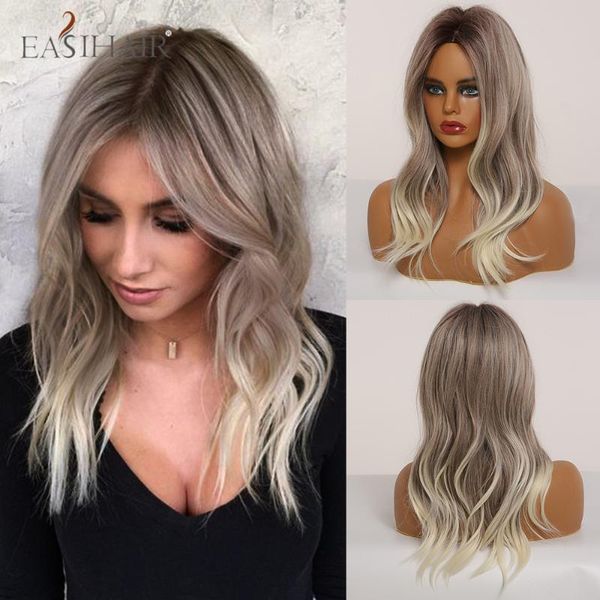 easihair medium length wavy ombre blonde wigs natural synthetic layered hair wigs for black women cosplay heat resistant
easihair medium length wavy ombre blonde wigs natural synthetic layered hair wigs for black women cosplay heat resistant