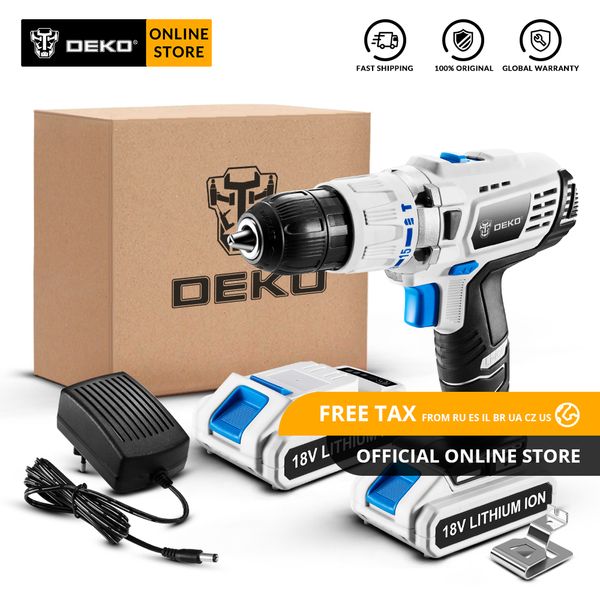 original deko gcd18du3 18v impact cordless drill electric screwdriver lithium-ion mini power driver variable speed led 2 battery
original deko gcd18du3 18v impact cordless drill electric screwdriver lithium-ion mini power driver variable speed led 2 battery