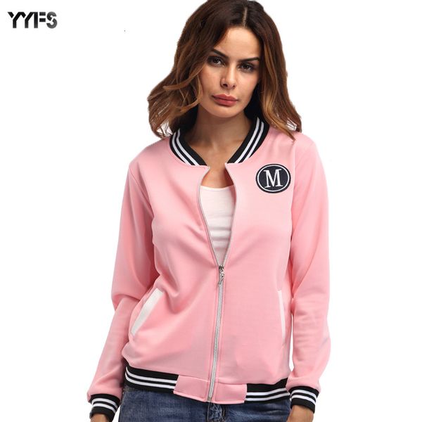badge word m zipper loose coat women's wear stand collar long sleeves repair the body jacket, Black;red
badge word m zipper loose coat women's wear stand collar long sleeves repair the body jacket, Black;red