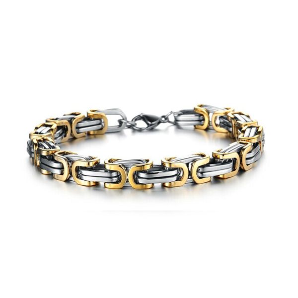 al por mayor de acero inoxidable hombres encanto byzantium pulsera en cadena de eslabones de mano accesorios para hombres pulseras hip hop, Golden;silver
al por mayor de acero inoxidable hombres encanto byzantium pulsera en cadena de eslabones de mano accesorios para hombres pulseras hip hop, Golden;silver