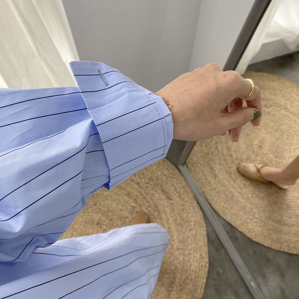 2020 summer long blouse turn down collar elegant striped women cardigans blouses blusas roupa feminina clothes, White
2020 summer long blouse turn down collar elegant striped women cardigans blouses blusas roupa feminina clothes, White