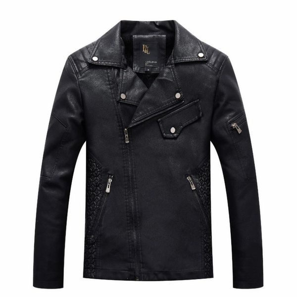 2018 autumn and winter casual slim fit men's leather coat men's leather coat, Black
2018 autumn and winter casual slim fit men's leather coat men's leather coat, Black