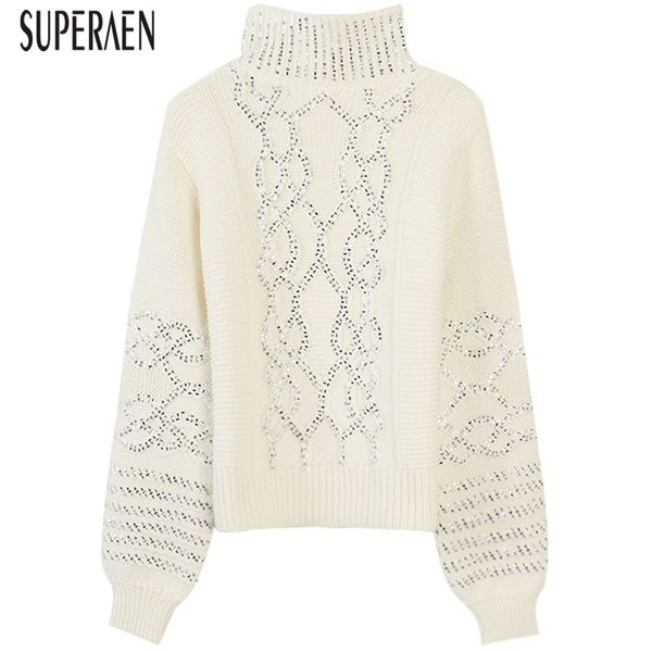 superaen fashion pullovers sweaters 2019 autumn and winter new wild casual ladies sweaters long-sleeved turtleneck knit, White;black
superaen fashion pullovers sweaters 2019 autumn and winter new wild casual ladies sweaters long-sleeved turtleneck knit, White;black